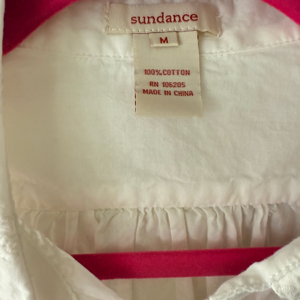 Sundance Women's White Embroidered Sophisticated Western Style Tunic - Picture 2 of 12